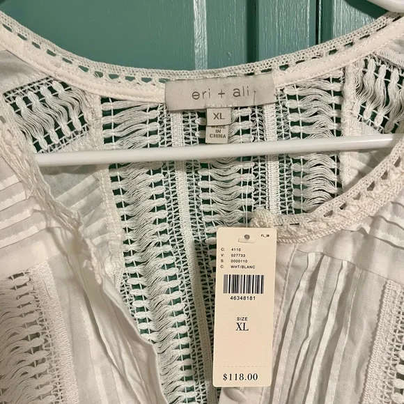 Anthropologie Cream Button-Down Blouse - Picture 2 of 3